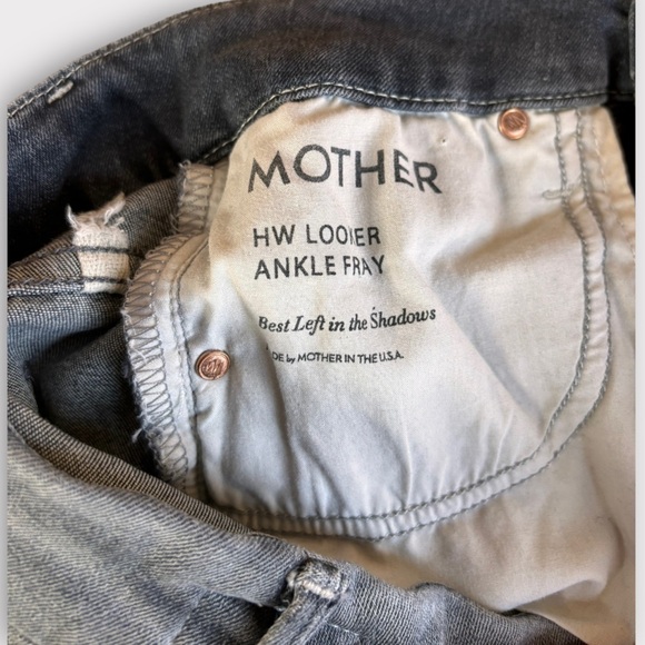 MOTHER High Waist Looker Ankle Fray MOTHER $238 Best Left In The Shadows - Picture 4 of 6